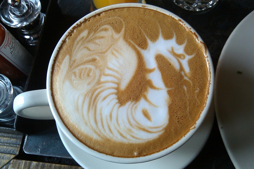 Unique artwork..in my coffee.
